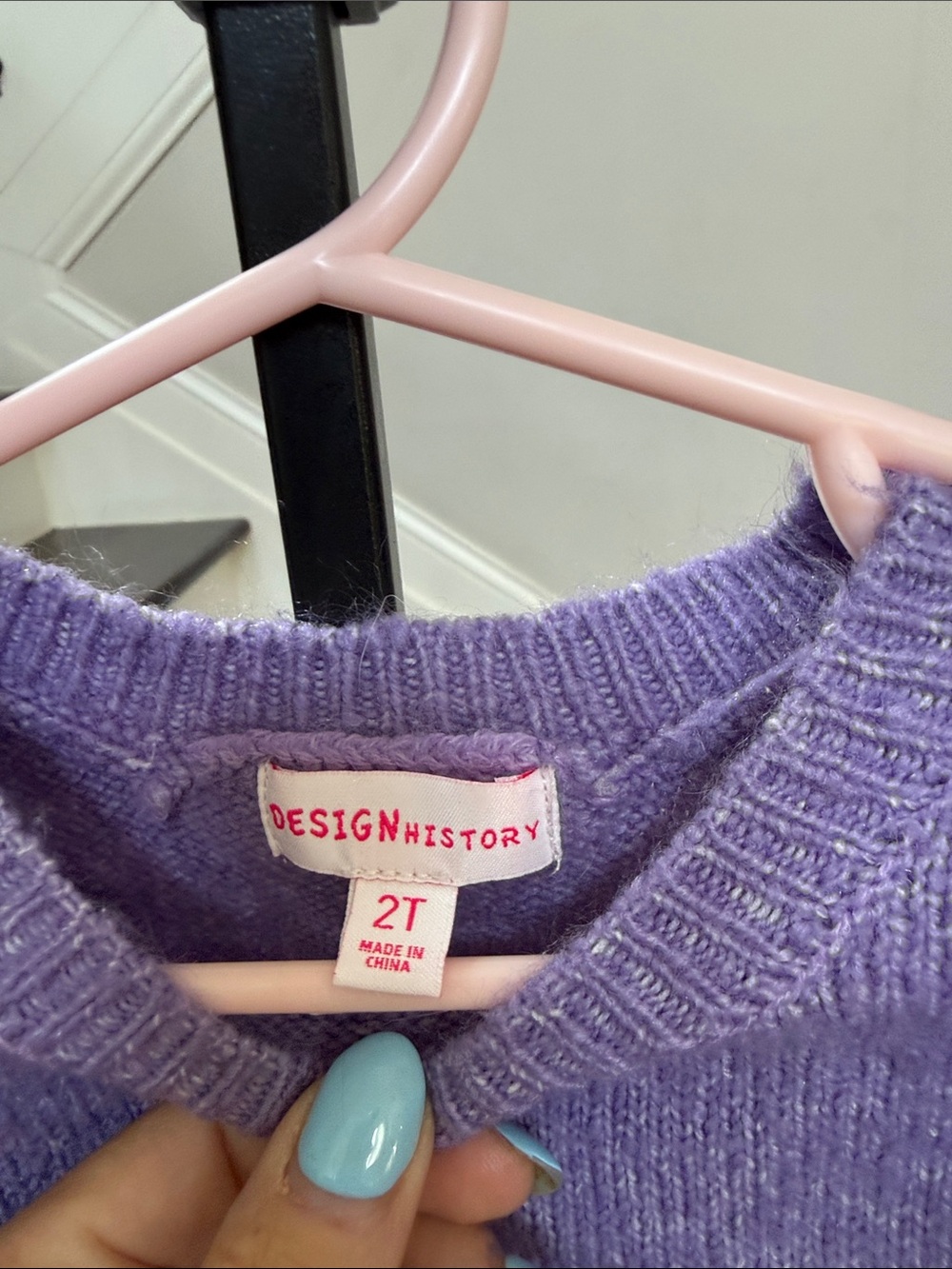 Design History Lavender Ruffle-Trim Sweater - Picture 2 of 3